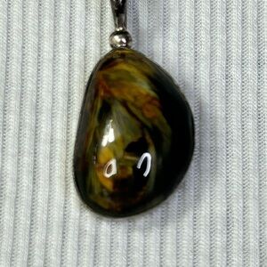Sajen Sterling Tiger's Eye Citrine Smoky Quartz Labradorite Pendant 925 Chain